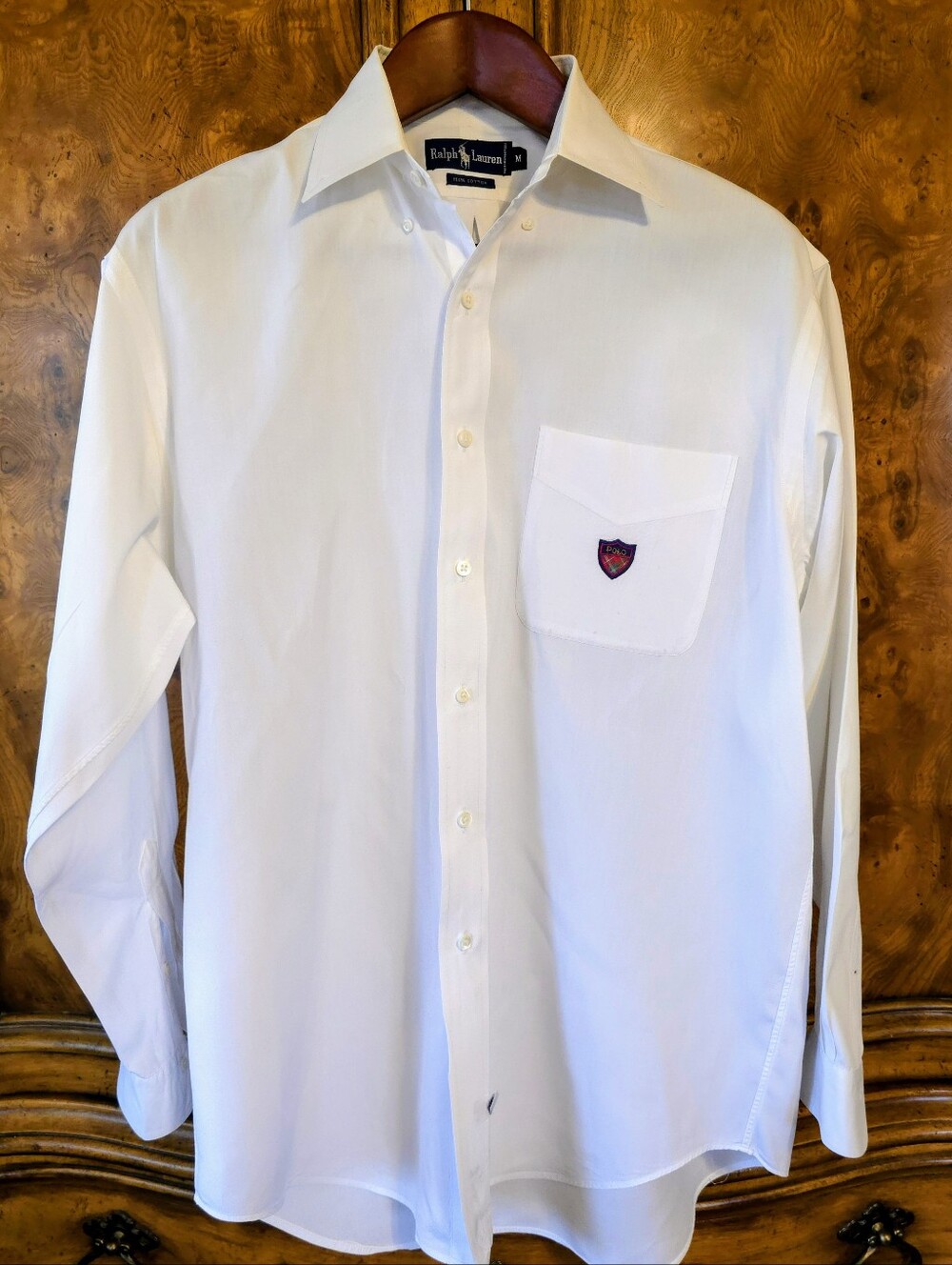 Ralph Lauren (M-L) White Logo Dress Shirt